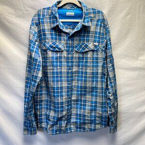 Columbia Omni-Shade Sun Protection Button Up Shirt Men's Large